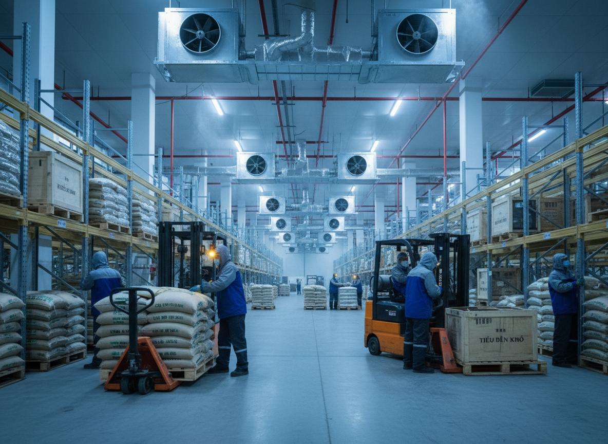 Kho lạnh bảo quản hồ tiêu, cà phê