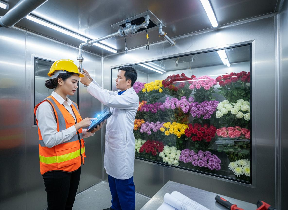 Quy trình 5 bước thi công kho lạnh bảo quản hoa tươi chuyên nghiệp, đạt chuẩn