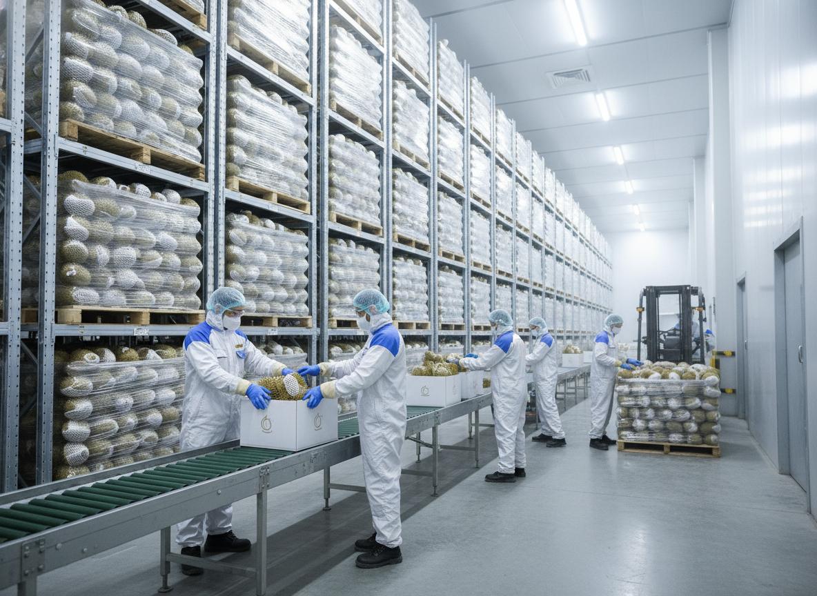 Quy trình cấp đông sầu riêng xuất khẩu đạt chuẩn GACC toàn diện từ A-Z