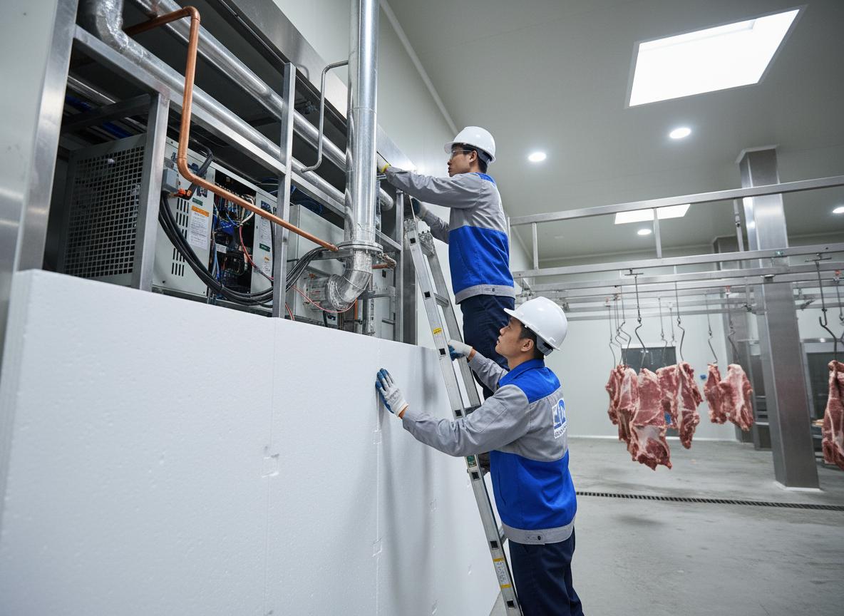 Lắp đặt kho lạnh bảo quản thịt heo