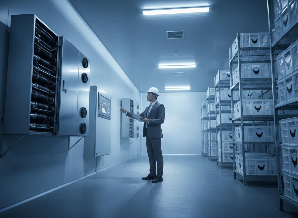 Thi công kho lạnh bảo quản thịt gà