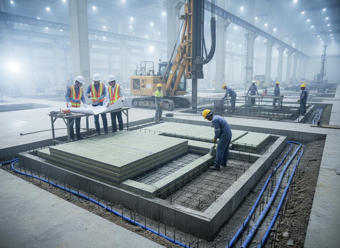 Thi công nền kho lạnh chống lún nứt